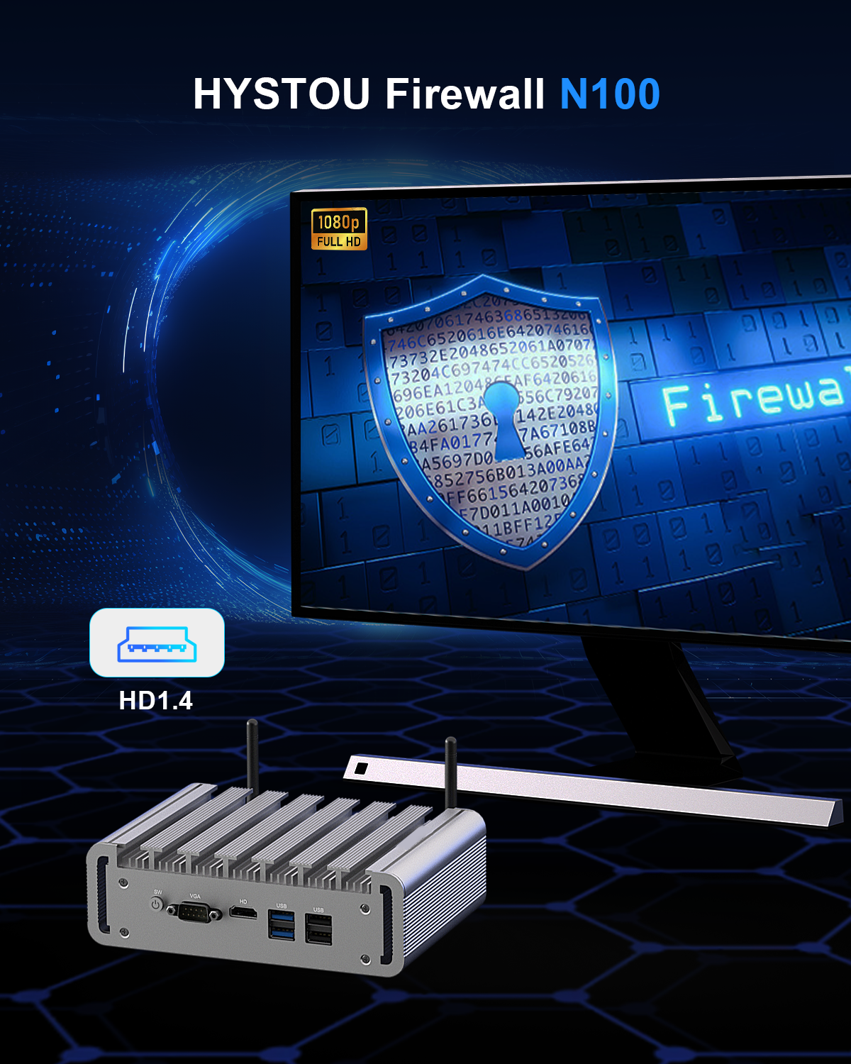 HYSTOU Mini Router PC Powerful Performance with WiFi and Low Noise Design - Ideal for High-Speed Networking